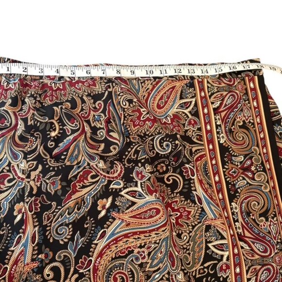 Charter Club Women's paisley/black wrap skirt Size 18 W - Picture 4 of 5